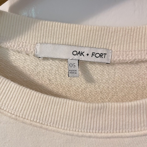 Oak + Fort cream color sweatshirt. One size. - Picture 4 of 5